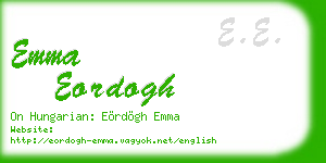 emma eordogh business card