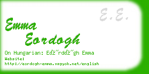 emma eordogh business card